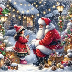 Christmas paper napkins Chatting with Santa 20 pcs