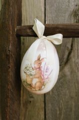 Veľkonočné dekoratívne vajíčka na zavesenie 4 ks
