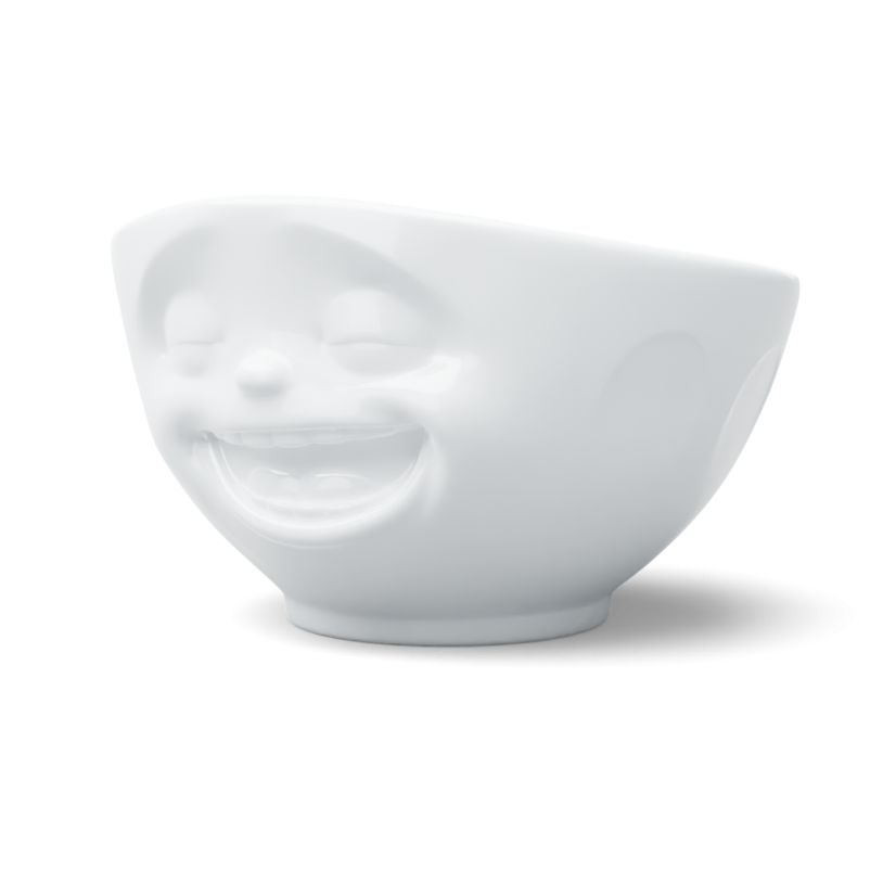 Bowl "Laughing" in white, 500 ml