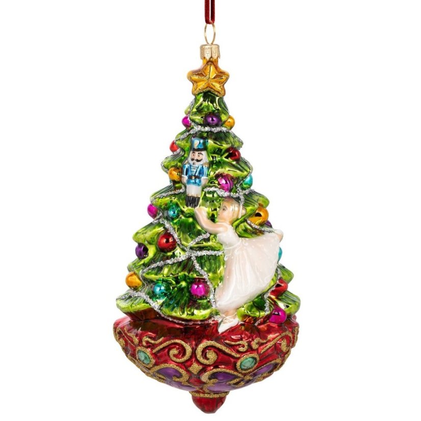 Collectible glass tree ornament Ballet with Nutcracker
