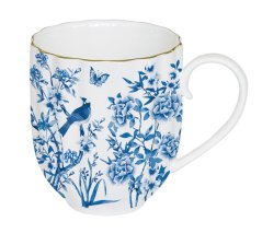 Porzellanbecher Blaue Blumen 300 ml