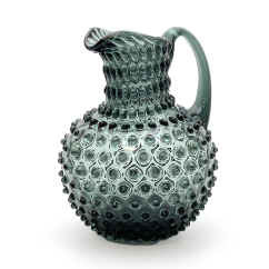 Ručně foukaný skleněný džbán Kouřový 2 litry