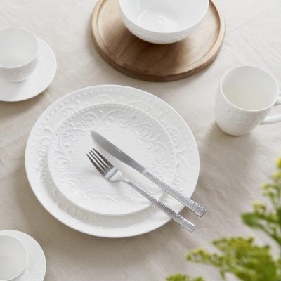 Porcelánový bílý hrnek Sněhová vánice 370 ml