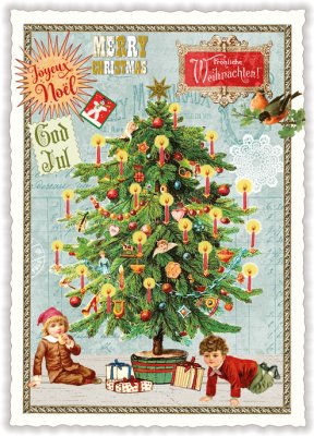 Christmas card Christmas tree 10,5 x 15 cm