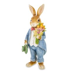 Veľkonočná dekorácia Králik s kyticou