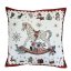Žakárový vánoční povlak na polštář s motivem Houpací koník 50x50 cm