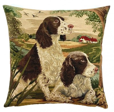 Gobelínový poťah na vankúš Psy na vidieku 45x45 cm Gobelínový poťah na vankúš Psy na vidieku 45x45 cm
