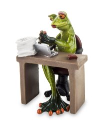 Soška Žaba Administrativní pracovník