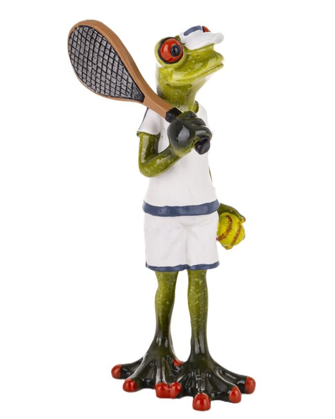 Soška Žaba Tenista