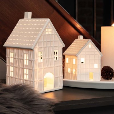 Porcelánový svícen Domek 19 cm Porcelánový svícen Domek 19 cm