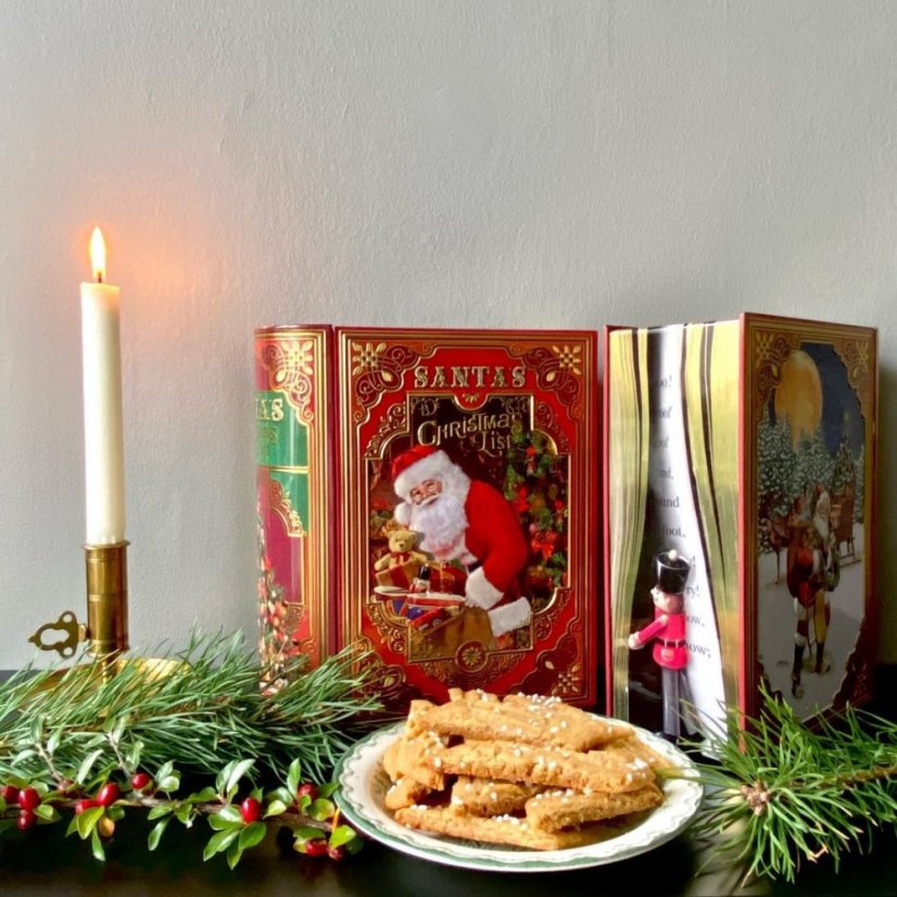 Plechová dóza Velká kniha "Santův seznam"