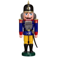 Sběratelská dřevěná figurka Louskáček Vojak modrý 37 cm