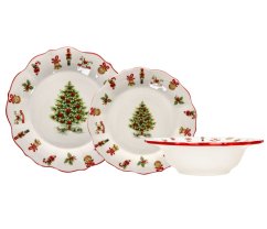 Ceramiczny świąteczny zestaw do jadalni Choinka 3 szt.