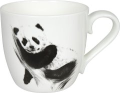 Porcelánový hrnček Panda - čiernobiely 425 ml