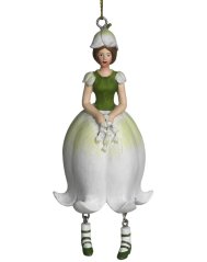 Dekorative Hängepuppe Blumenmädchen Maiglöckchen