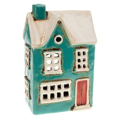 Keramický svietnik Domček 21 cm