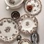 Porcelánová jídelní sada Hnědé květy – 18dílná, pro 6 osob