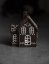Ceramic candle holder House - Gingerbread house brown glossy 15 cm