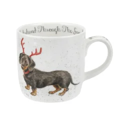 Porcelánový hrnek Vánoční jezevčík 310 ml
