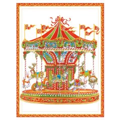 Christmas card Christmas carousel 12 x 15 cm