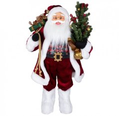 Vianočné dekorácie Santa so stromčekom a darčekmi 60 cm