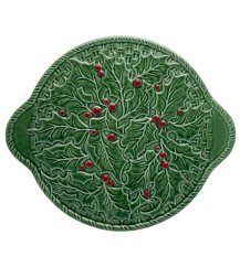 Kameninový tanier na tortu Holly leaves 30 cm