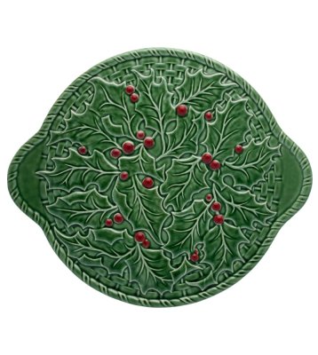 Kameninový tanier na tortu Holly leaves 30 cm