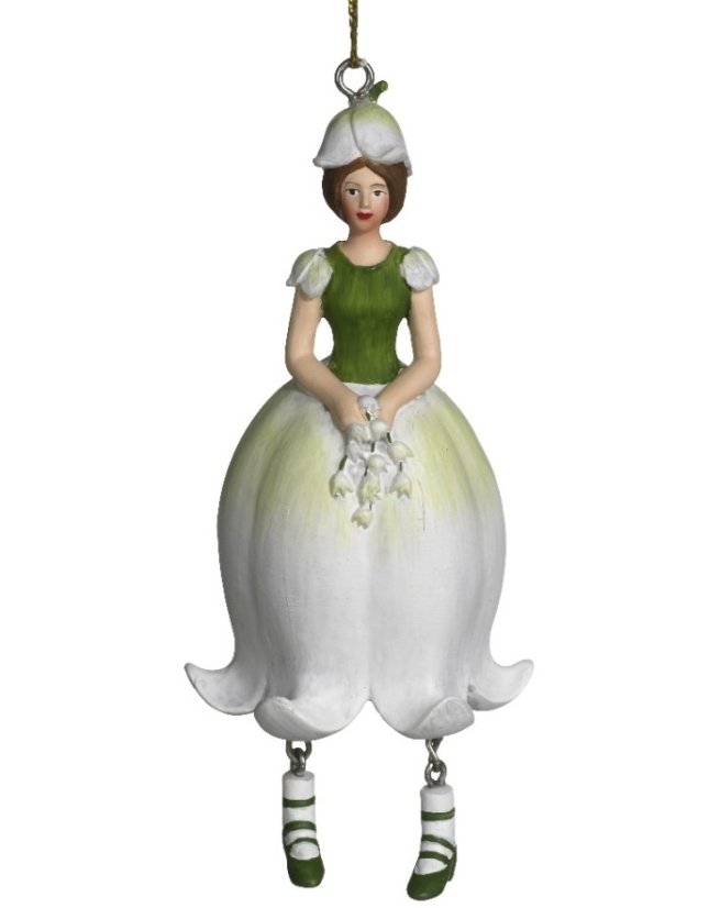 Dekorativní závěsná figurka Květinová dívka Konvalinka