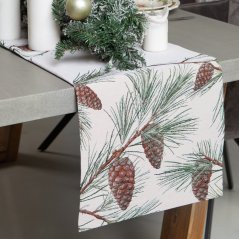Tapestry Christmas runner with a pinecone motif 40x100 cm