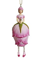 Dekoratívna závesná figúrka Kvetina dievča Rose