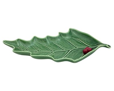 Kameninová servírovacia misa Holly leaf 36 cm