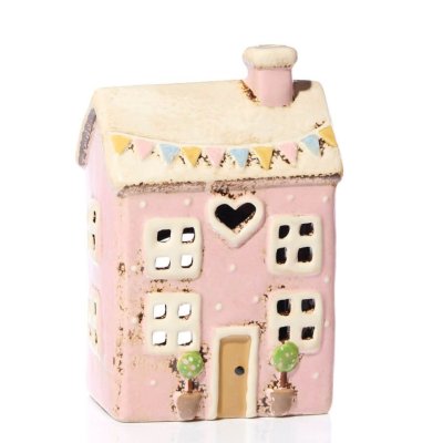 Ceramic candle holder Summer house 18 cm