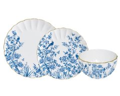 Porcelánová súprava 2 tanierov Modré kvety