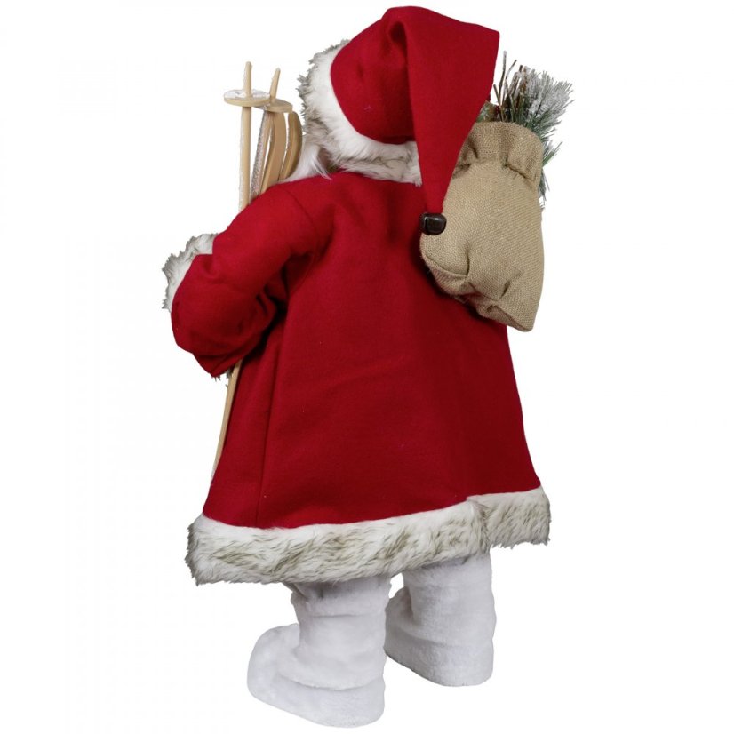 Vianočná dekorácia Santa s lyžami 80 cm
