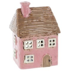 Ceramic candle holder House 14 cm