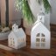 Porcelánový svícen Domek - Kaple 14 cm