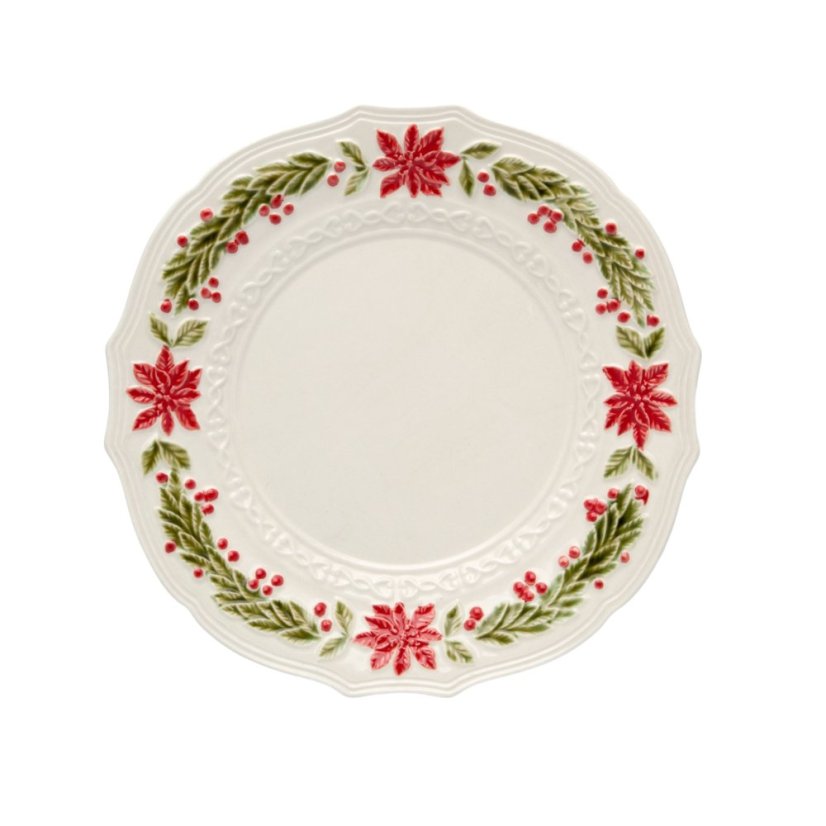 Stoneware dinner set ‘Christmas Tree’, 12 pieces – serves 6