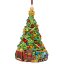 Collectible glass tree ornament Christmas tree with gifts