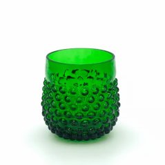 Satz mundgeblasene Gläser 4 Stück Dunkelgrün 200 ml