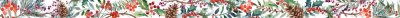 Christmas fabric ribbon Cones and berries 3,8 cm x 15 metres