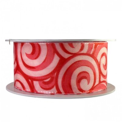 Christmas fabric ribbon Lollipop 3,8 cm x 15 metres