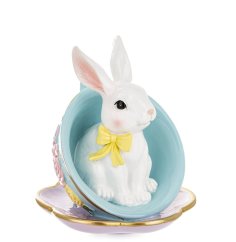 Veľkonočná dekorácia Králik v šálke