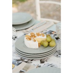 Kameninová jedálenská súprava pre 6 osôb Pastelová modrá 18 kusov