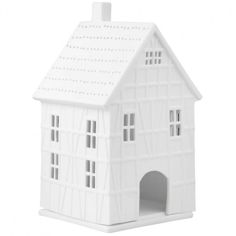 Porcelánový svícen Domek 19 cm