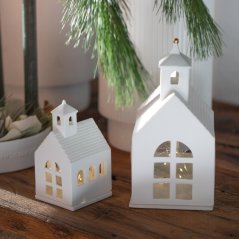 Porzellan-Kerzenhalter Haus - Kapelle 22,5 cm