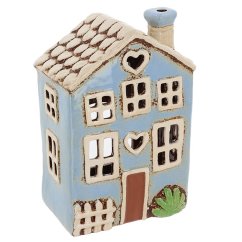 Ceramic candle holder House 17 cm