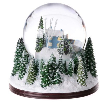 Schneeball mit Spieluhr Winterlandschaft 17 cm