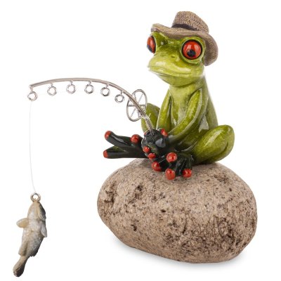 Frosch-Fischer-Statuette