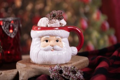 Świąteczny ceramiczny kubek „Santa” 400 ml