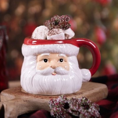 Świąteczny ceramiczny kubek „Santa” 400 ml